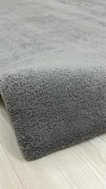 Düz Model Welsoft Halı Örtüsü Koyu Gri Renk