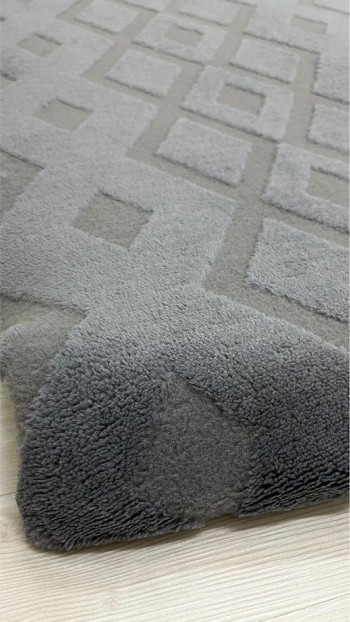 Karnaval Model Welsoft Halı Örtüsü Koyu Gri Renk