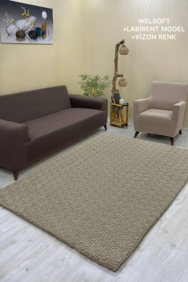 Labyrinth Model Welsoft Carpet Cover Mink Color