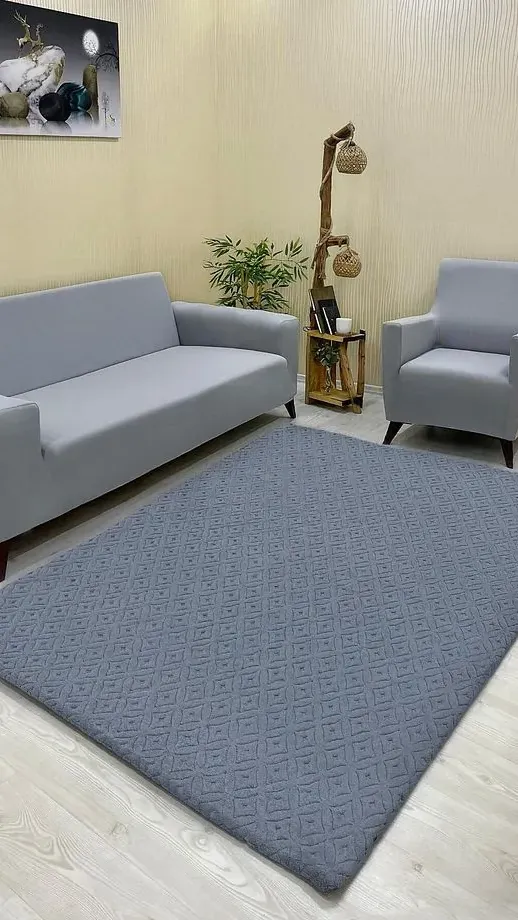 Yakamoz Model Welsoft Carpet Cover Dark Gray Color