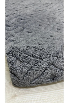 Yakamoz Model Welsoft Halı Örtüsü Koyu Gri Renk