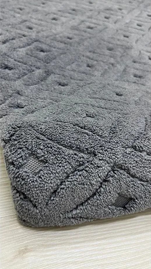 Yakamoz Model Welsoft Carpet Cover Dark Gray Color