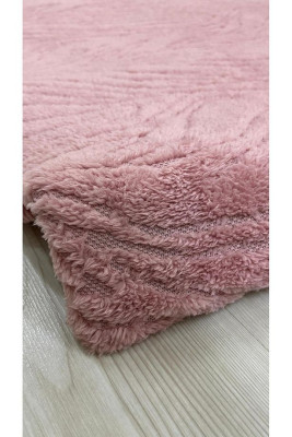 Zebra Model Welsoft Halı Örtüsü Pudra Renk