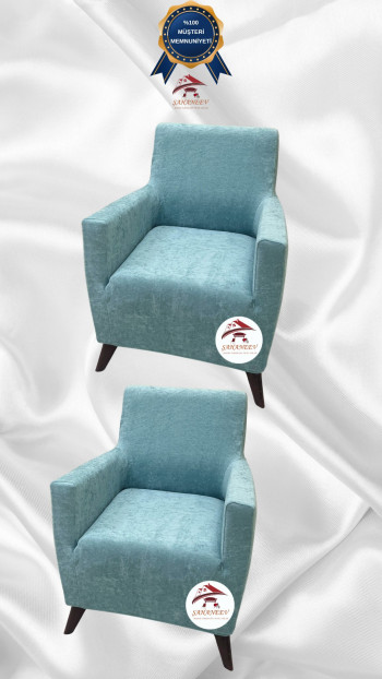 Baby Face Kumaş Giydirme Koltuk Örtüsü - Lastikli Kadife Koltuk Koruyucu Mint Renk 1+1 (2 Parça Set)