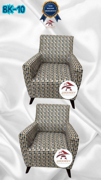 Desenli Baskılı Kadife Giydirme Koltuk Kılıfı - Elastik Esnek Koltuk Takımı Koruyucu Set Model BK-10 Renk 1+1 (2 Parça Set)