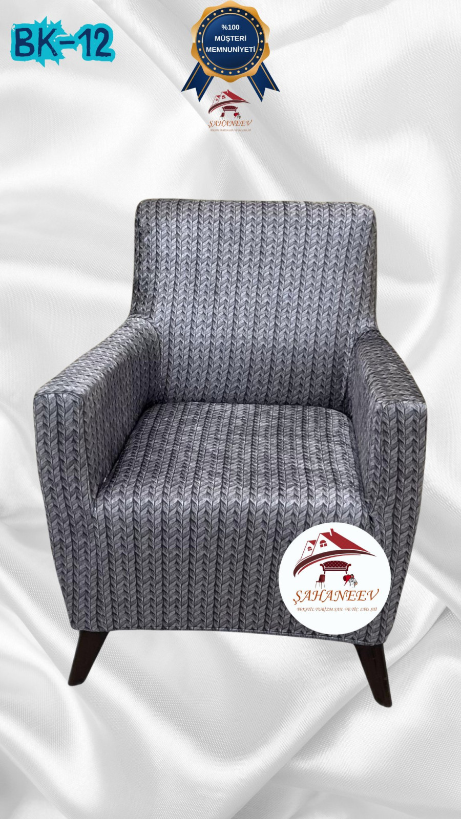Desenli Baskılı Kadife Giydirme Koltuk Kılıfı - Elastik Esnek Koltuk Takımı Koruyucu Set Model BK-12 Renk Tekli (1 Parça) Özel Ölçü