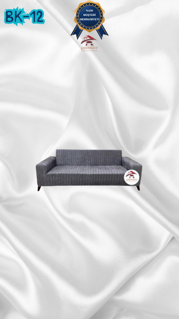 Desenli Baskılı Kadife Giydirme Koltuk Kılıfı - Elastik Esnek Koltuk Takımı Koruyucu Set Model BK-12 Renk 2'li Set (1 Parça)