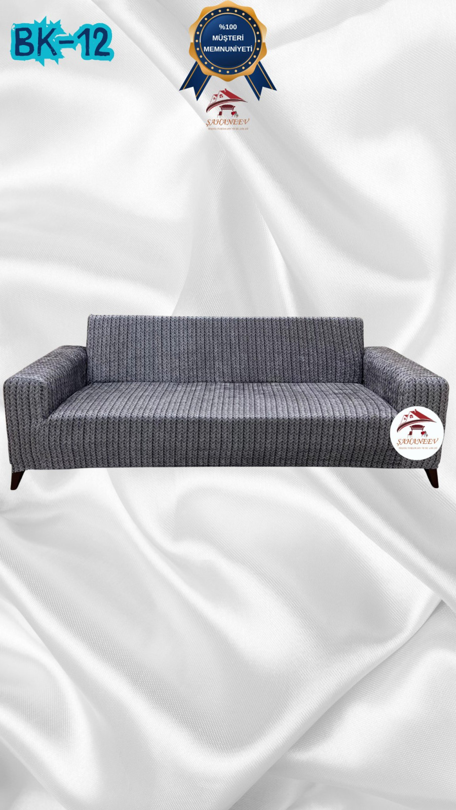 Desenli Baskılı Kadife Giydirme Koltuk Kılıfı - Elastik Esnek Koltuk Takımı Koruyucu Set Model BK-12 Renk 3'lü Set (1 Parça) Özel Ölçü