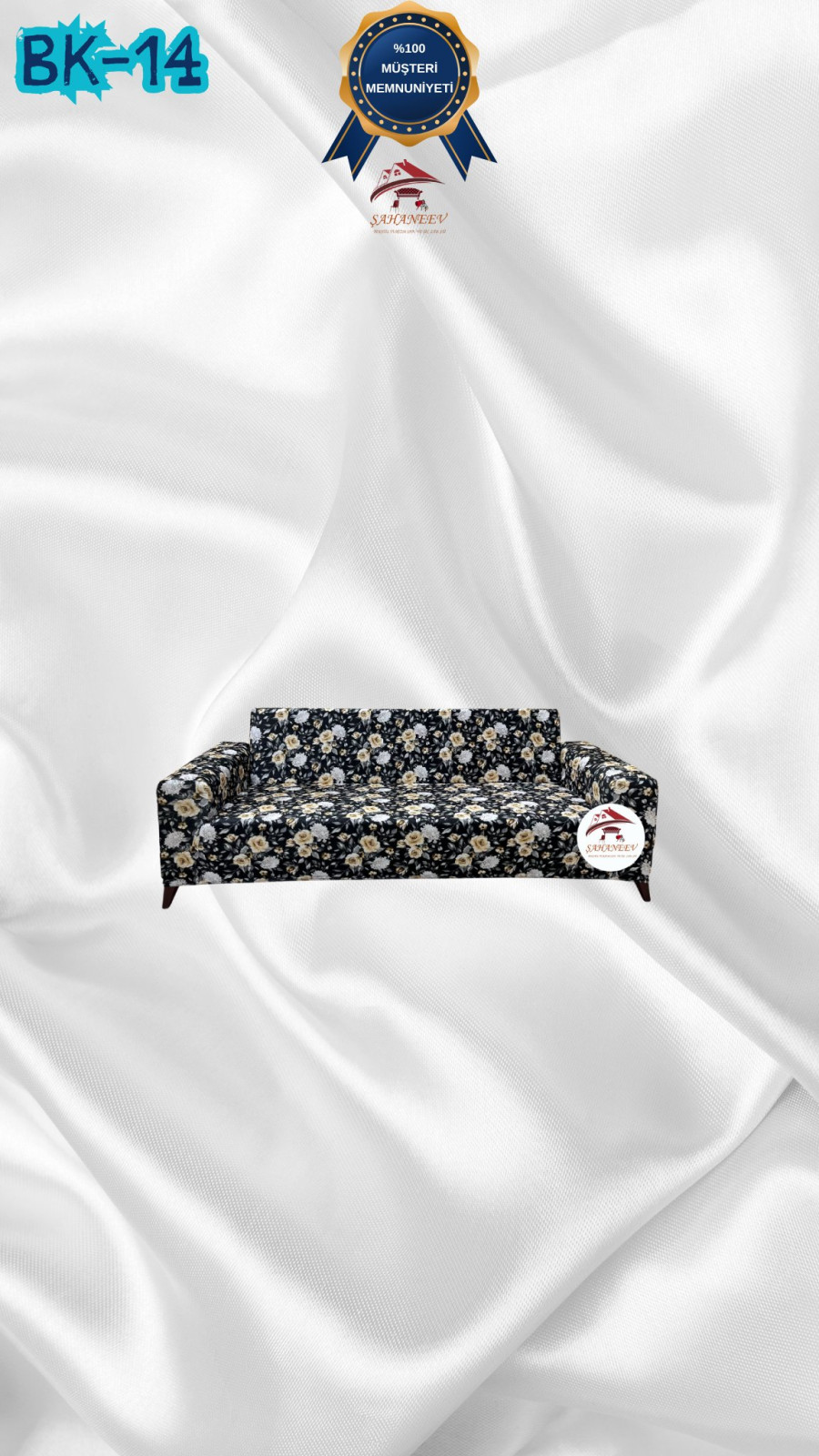 Desenli Baskılı Kadife Giydirme Koltuk Kılıfı - Elastik Esnek Koltuk Takımı Koruyucu Set Model BK-14 Renk 2'li Set (1 Parça) Özel Ölçü