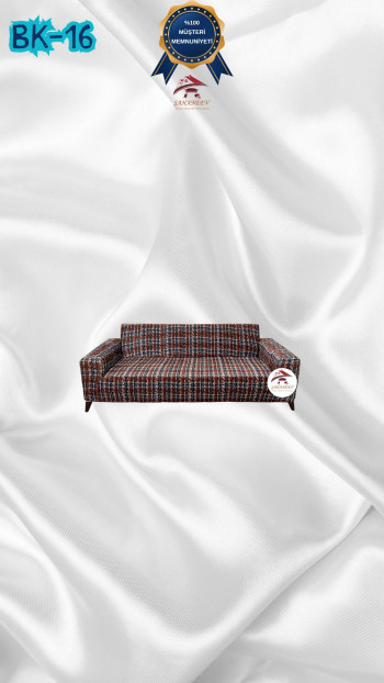 Patterned Printed Velvet Dressing Sofa Cover - Elastic Flexible Sofa Set Protector Set Model BK-16 Color 2-Seater Set (1 Piece) Custom Size