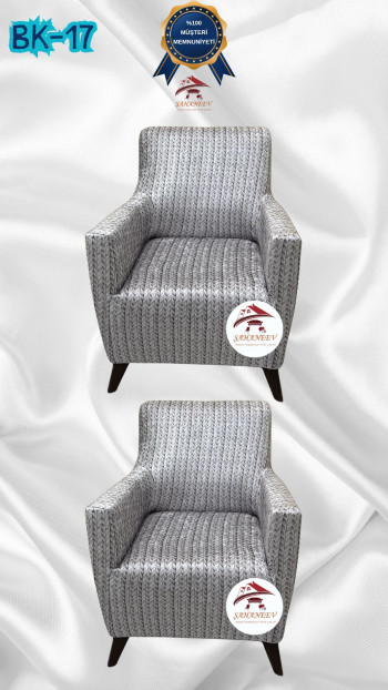 Patterned Printed Velvet Dressing Sofa Cover - Elastic Flexible Sofa Set Protector Set Model BK-17 Color 1+1 (2 Piece Set)