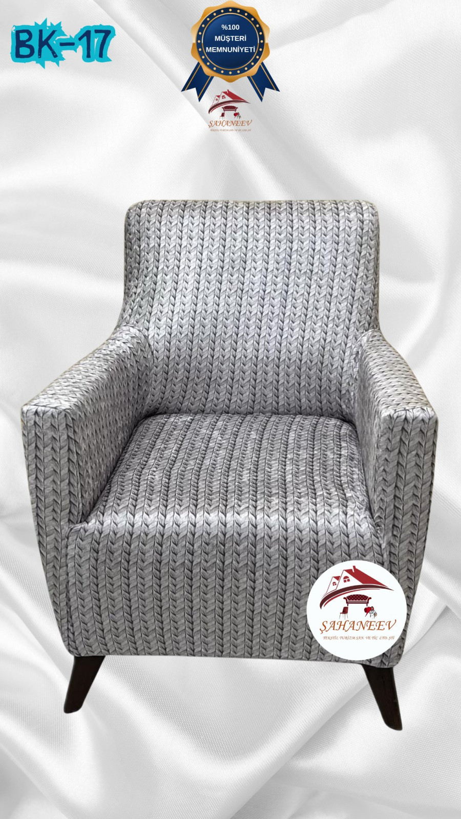 Desenli Baskılı Kadife Giydirme Koltuk Kılıfı - Elastik Esnek Koltuk Takımı Koruyucu Set Model BK-17 Renk Tekli (1 Parça)