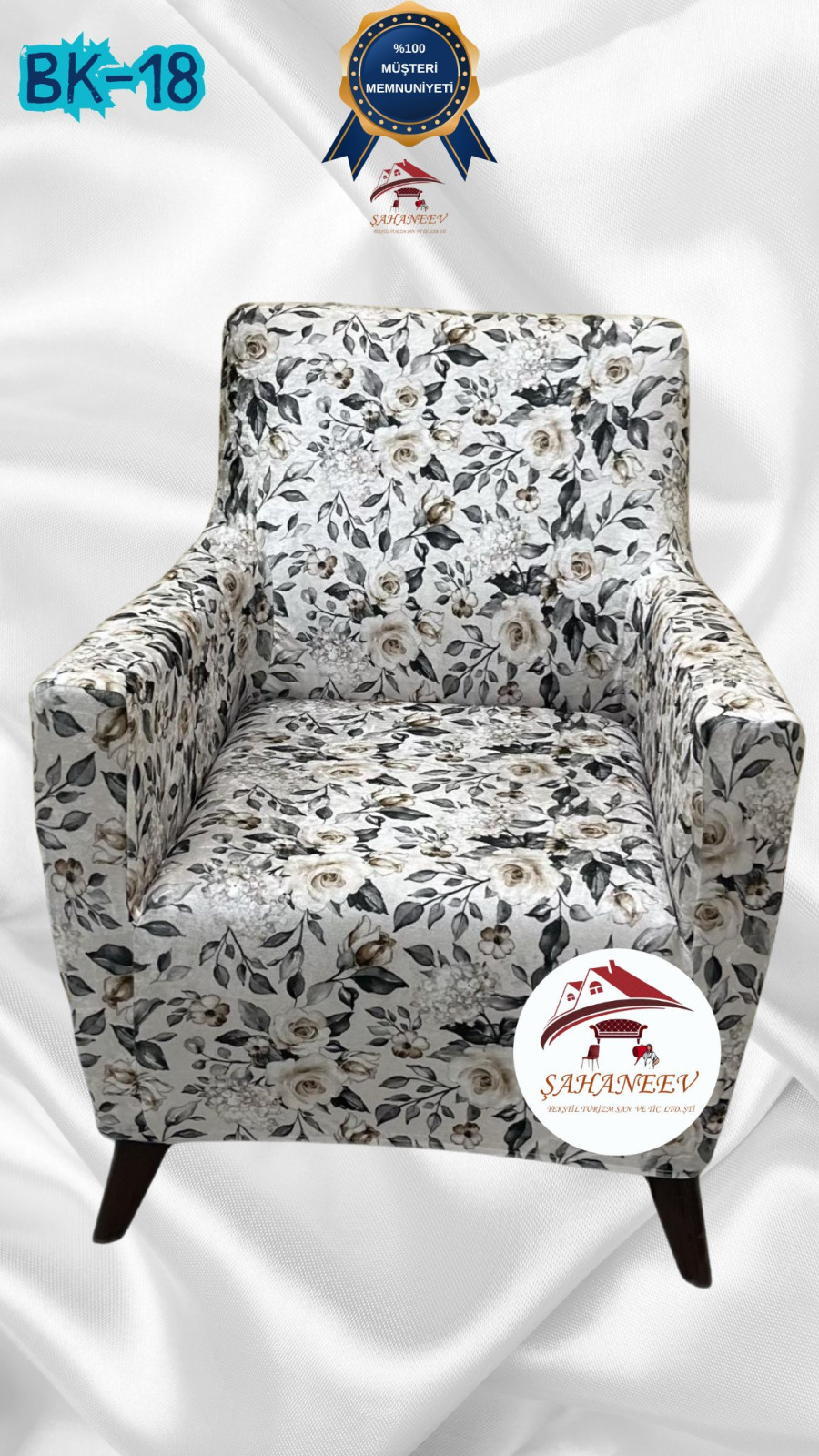 Patterned Printed Velvet Dressing Sofa Cover - Elastic Flexible Sofa Set Protector Set Model BK-18 Color Single (1 Piece)