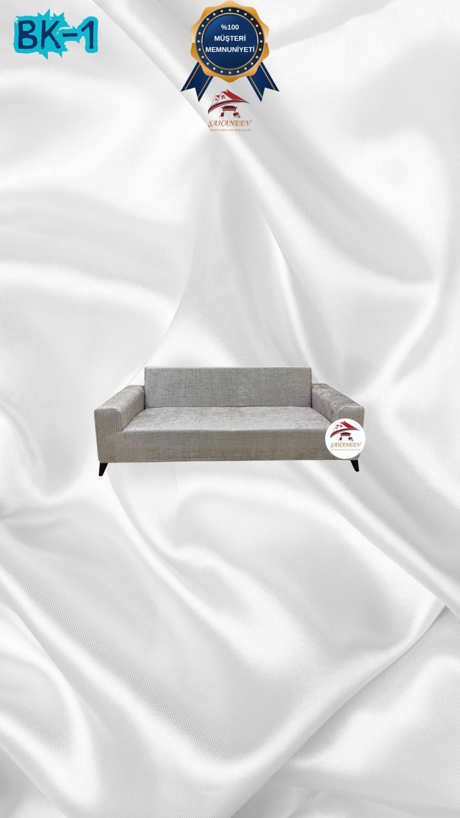 Desenli Baskılı Kadife Giydirme Koltuk Kılıfı - Elastik Esnek Koltuk Takımı Koruyucu Set Model BK-01 Renk 2'li Set (1 Parça)