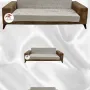 Patterned Printed Velvet Dressing Sofa Cover - Elastic Flexible Sofa Set Protector Set Model BK-01 Color 3+2+2 (3 Piece Set)