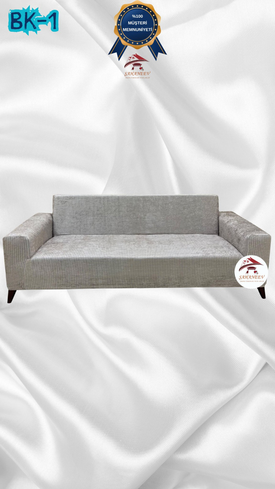 Desenli Baskılı Kadife Giydirme Koltuk Kılıfı - Elastik Esnek Koltuk Takımı Koruyucu Set Model BK-01 Renk 3'lü Set (1 Parça)