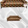 Patterned Printed Velvet Dressing Sofa Cover - Elastic Flexible Sofa Set Protector Set Model BK-03 Color 3+2+2 (3 Piece Set)