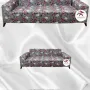 Patterned Printed Velvet Dressing Sofa Cover - Elastic Flexible Sofa Set Protector Set Model BK-04 Color 3+2+2 (3 Piece Set)