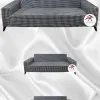 Patterned Printed Velvet Dressing Sofa Cover - Elastic Flexible Sofa Set Protector Set Model BK-05 Color 3+2+2 (3 Piece Set)