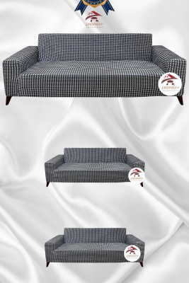 Desenli Baskılı Kadife Giydirme Koltuk Kılıfı - Elastik Esnek Koltuk Takımı Koruyucu Set Model BK-05 Renk 3+2+2 (3 Parça Set)