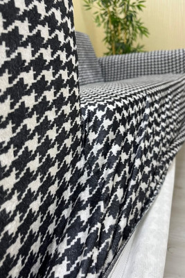 Desenli Baskılı Kadife Giydirme Koltuk Kılıfı - Elastik Esnek Koltuk Takımı Koruyucu Set Model BK-05 Renk 3+2+2 (3 Parça Set)