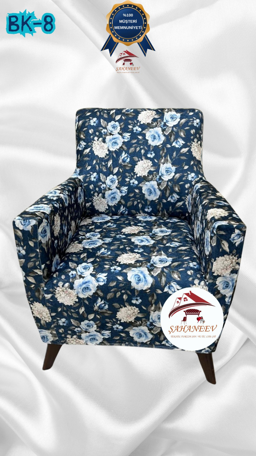 Desenli Baskılı Kadife Giydirme Koltuk Kılıfı - Elastik Esnek Koltuk Takımı Koruyucu Set Model BK-08 Renk Tekli (1 Parça)
