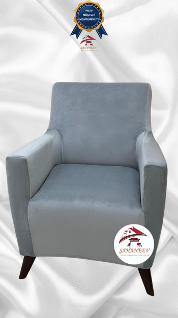 İtalyan Süet Kumaş Elastik Esnek Koruyucu Giydirme Koltuk Örtüsü Açık Gri Renk Tekli (1 Parça)