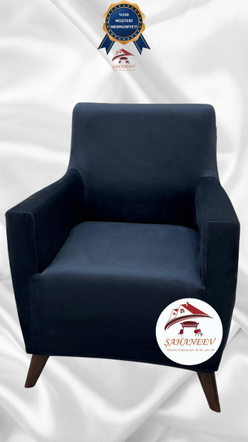 Italian Suede Fabric Elastic Flexible Protective Cover Sofa Cover Anthracite Color Single (1 Piece)