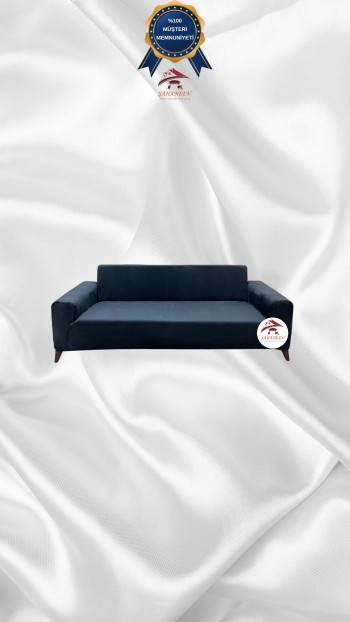 Italian Suede Fabric Elastic Flexible Protective Cover Sofa Cover Anthracite Color 2-Seater Set (1 Piece)