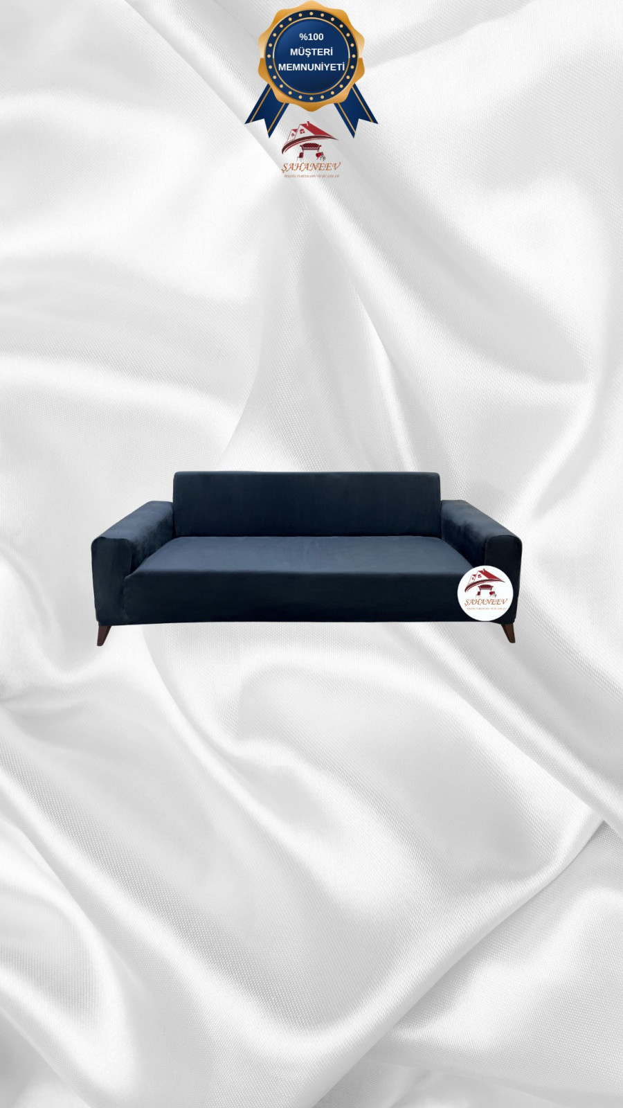 İtalyan Süet Kumaş Elastik Esnek Koruyucu Giydirme Koltuk Örtüsü Antrasit Renk 2'li Set (1 Parça)