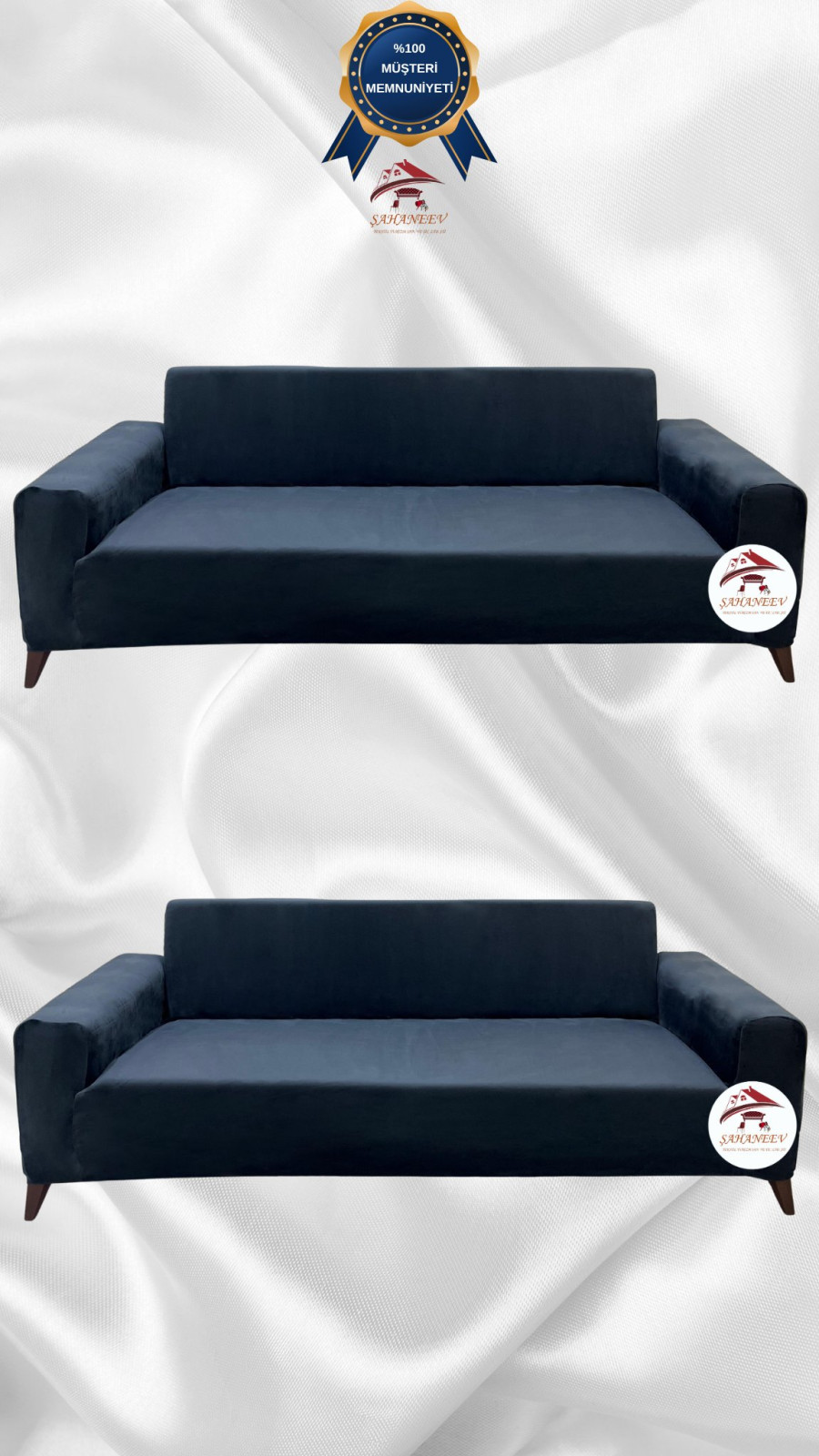 İtalyan Süet Kumaş Elastik Esnek Koruyucu Giydirme Koltuk Örtüsü Antrasit Renk 3+3 (2 Parça Set)