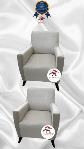 İtalyan Süet Kumaş Elastik Esnek Koruyucu Giydirme Koltuk Örtüsü Bej Renk 1+1 (2 Parça Set)