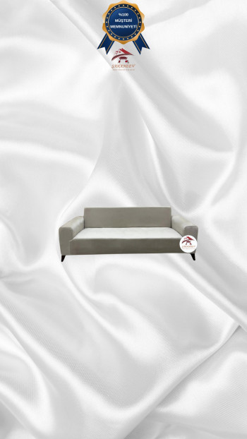 İtalyan Süet Kumaş Elastik Esnek Koruyucu Giydirme Koltuk Örtüsü Bej Renk 2'li Set (1 Parça)