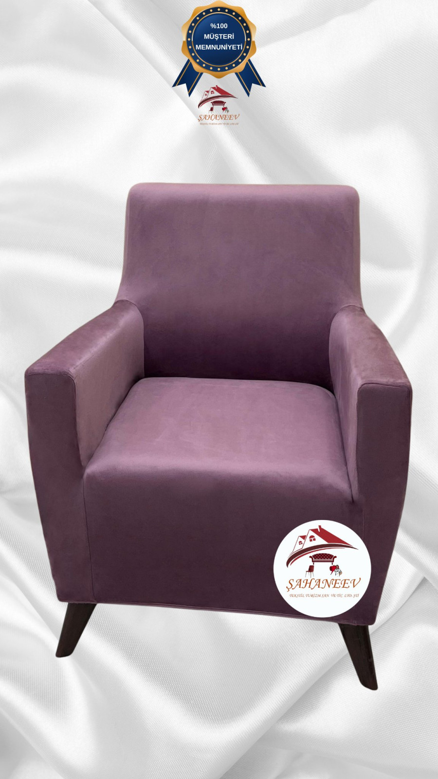 İtalyan Süet Kumaş Elastik Esnek Koruyucu Giydirme Koltuk Örtüsü Gülkurusu Renk Tekli (1 Parça) Özel Ölçü