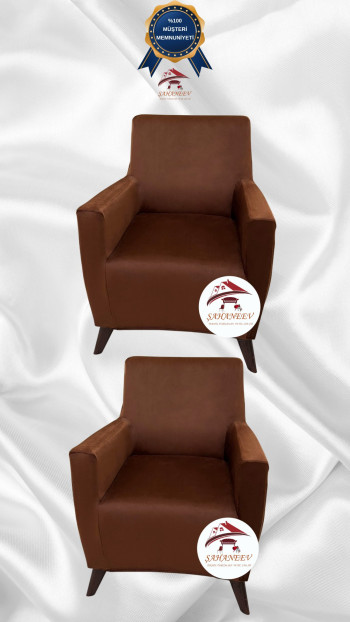 Italian Suede Fabric Elastic Flexible Protective Cover Sofa Cover Brown Color 1+1 (2 Piece Set)
