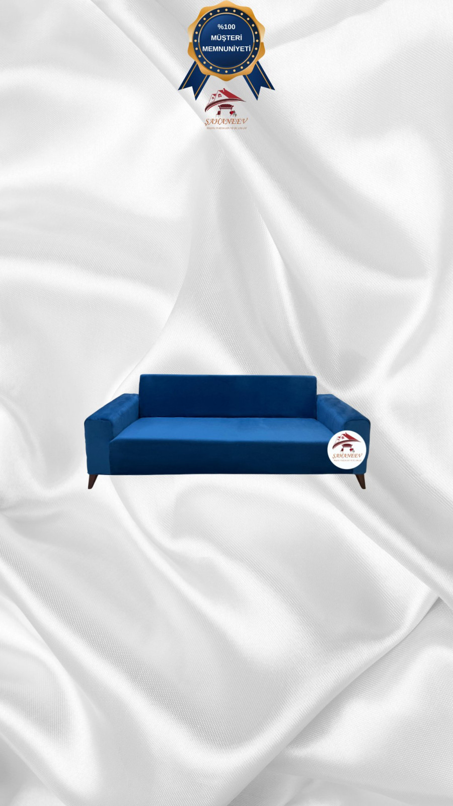 İtalyan Süet Kumaş Elastik Esnek Koruyucu Giydirme Koltuk Örtüsü Petrol Renk 2'li Set (1 Parça)