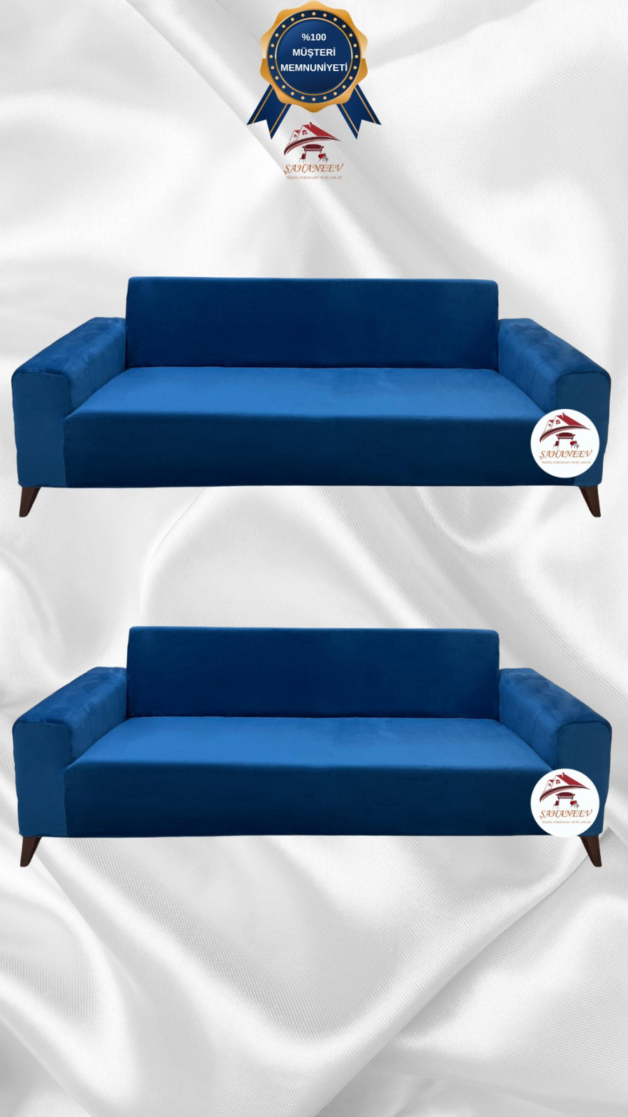 İtalyan Süet Kumaş Elastik Esnek Koruyucu Giydirme Koltuk Örtüsü Petrol Renk 3+3 (2 Parça Set)