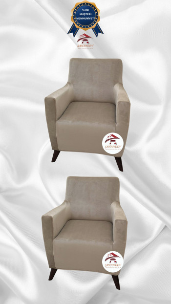 İtalyan Süet Kumaş Elastik Esnek Koruyucu Giydirme Koltuk Örtüsü Vizon Renk 1+1 (2 Parça Set)