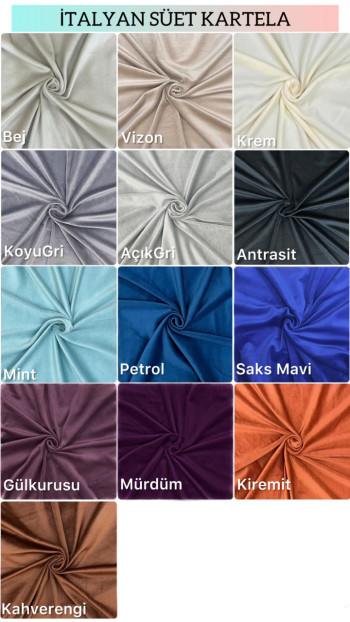 İtalyan Süet Kumaş Elastik Esnek Koruyucu Giydirme Koltuk Örtüsü Bej Renk 3+3+1+1 (4 Parça Set)