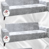 Shiny Velvet Slip-On Sofa Cover - Luminous Geometric Pattern Protector Silver Gray Color 3+3+2 (3 Piece Set)