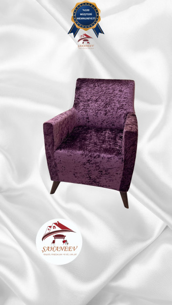 Shiny Velvet Slip-On Sofa Cover - Luminous Geometric Pattern Protector Purple Color Single (1 Piece)