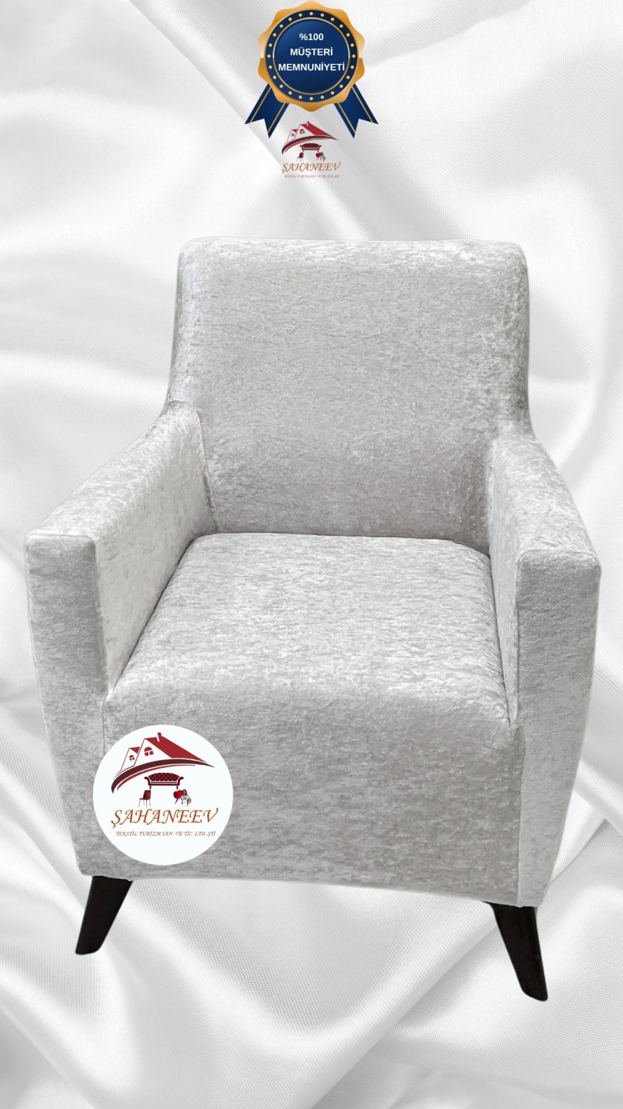 Shiny Velvet Slip-On Sofa Cover - Luminous Geometric Pattern Protector Natural Color Single (1 Piece)