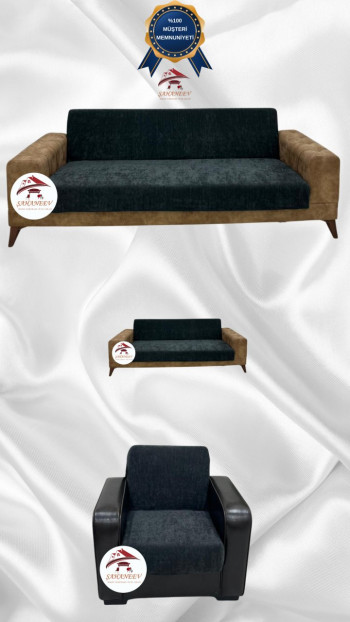 Baby Face Fabric Armless Sofa Cover - Elastic Velvet Sofa Protector Anthracite Color 3+2+1 (3 Piece Set)