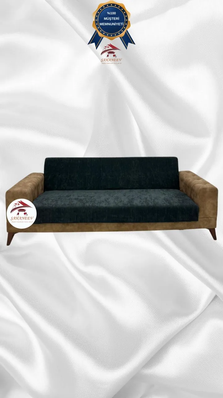 Baby Face Fabric Armless Sofa Cover - Elastic Velvet Sofa Protector Anthracite Color 3-Seater Set (1 Piece) Custom Size