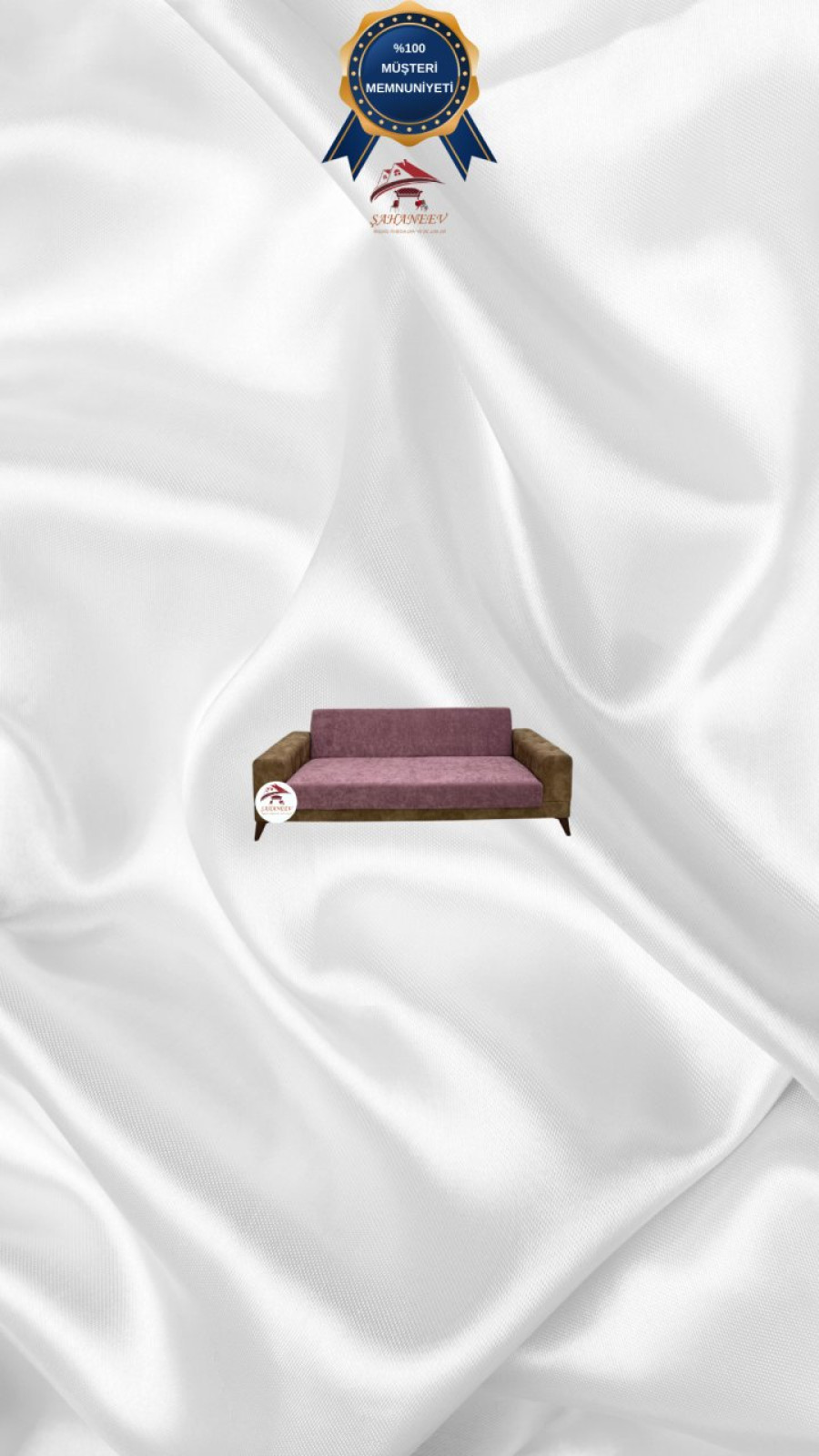 Baby Face Fabric Armless Sofa Cover - Elastic Velvet Sofa Protector Rose Color 2-Seater Set (1 Piece)