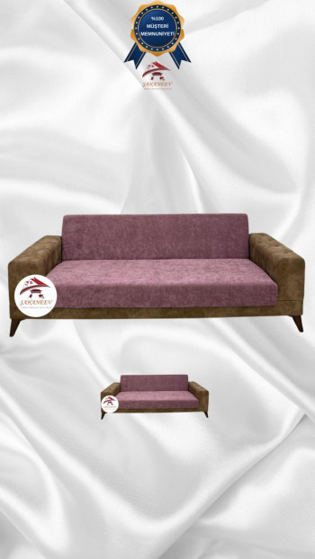 Baby Face Fabric Armless Sofa Cover - Elastic Velvet Sofa Protector Rose Color 3+2 (2 Piece Set)