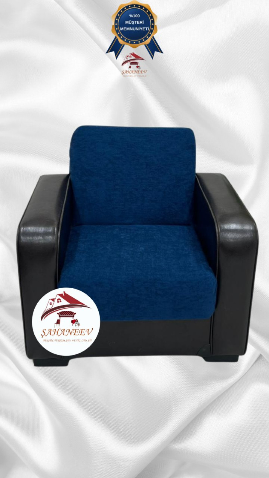 Baby Face Kumaş Kolsuz Koltuk Örtüsü - Lastikli Kadife Koltuk Koruyucu Petrol Renk Tekli (1 Parça)