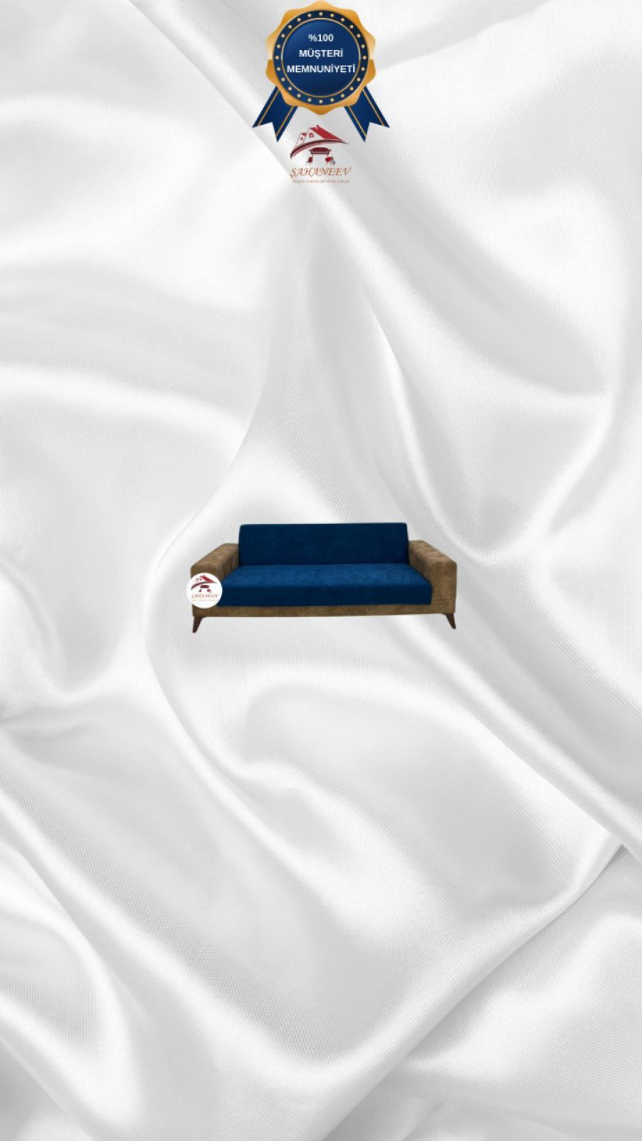 Baby Face Fabric Armless Sofa Cover - Elastic Velvet Sofa Protector Teal Color 2-Seater Set (1 Piece) Custom Size