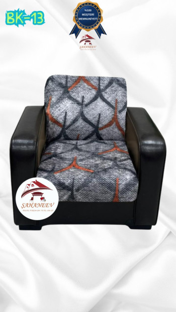 Desenli Baskılı Kadife Kolsuz Koltuk Kılıfı - Elastik Esnek Koltuk Takımı Koruyucu Set Model BK-13 Renk Tekli (1 Parça)