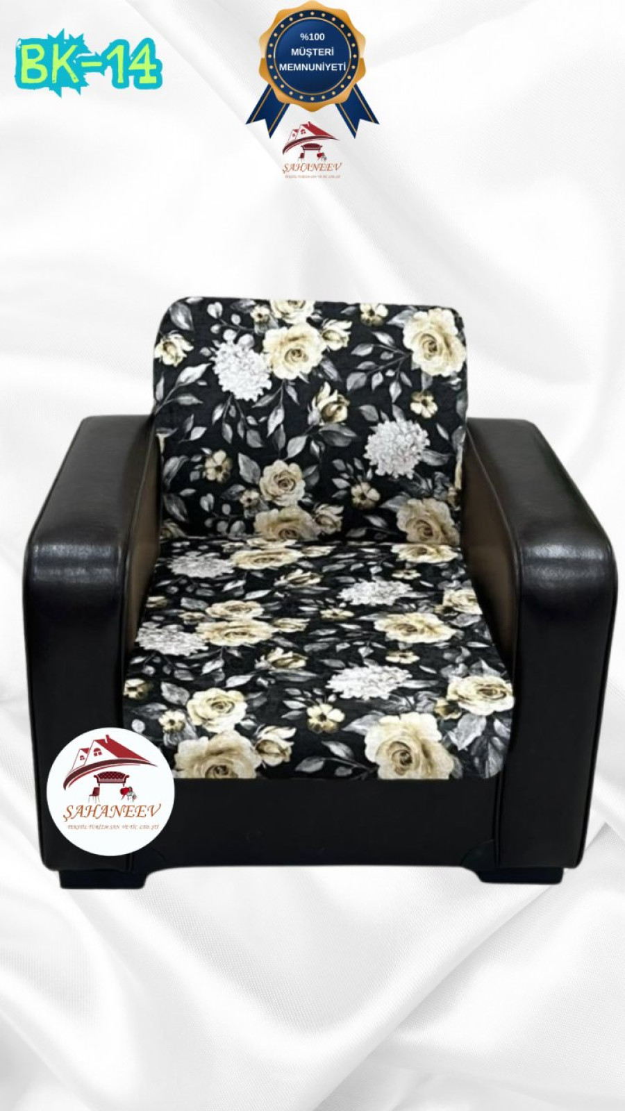 Desenli Baskılı Kadife Kolsuz Koltuk Kılıfı - Elastik Esnek Koltuk Takımı Koruyucu Set Model BK-14 Renk Tekli (1 Parça)